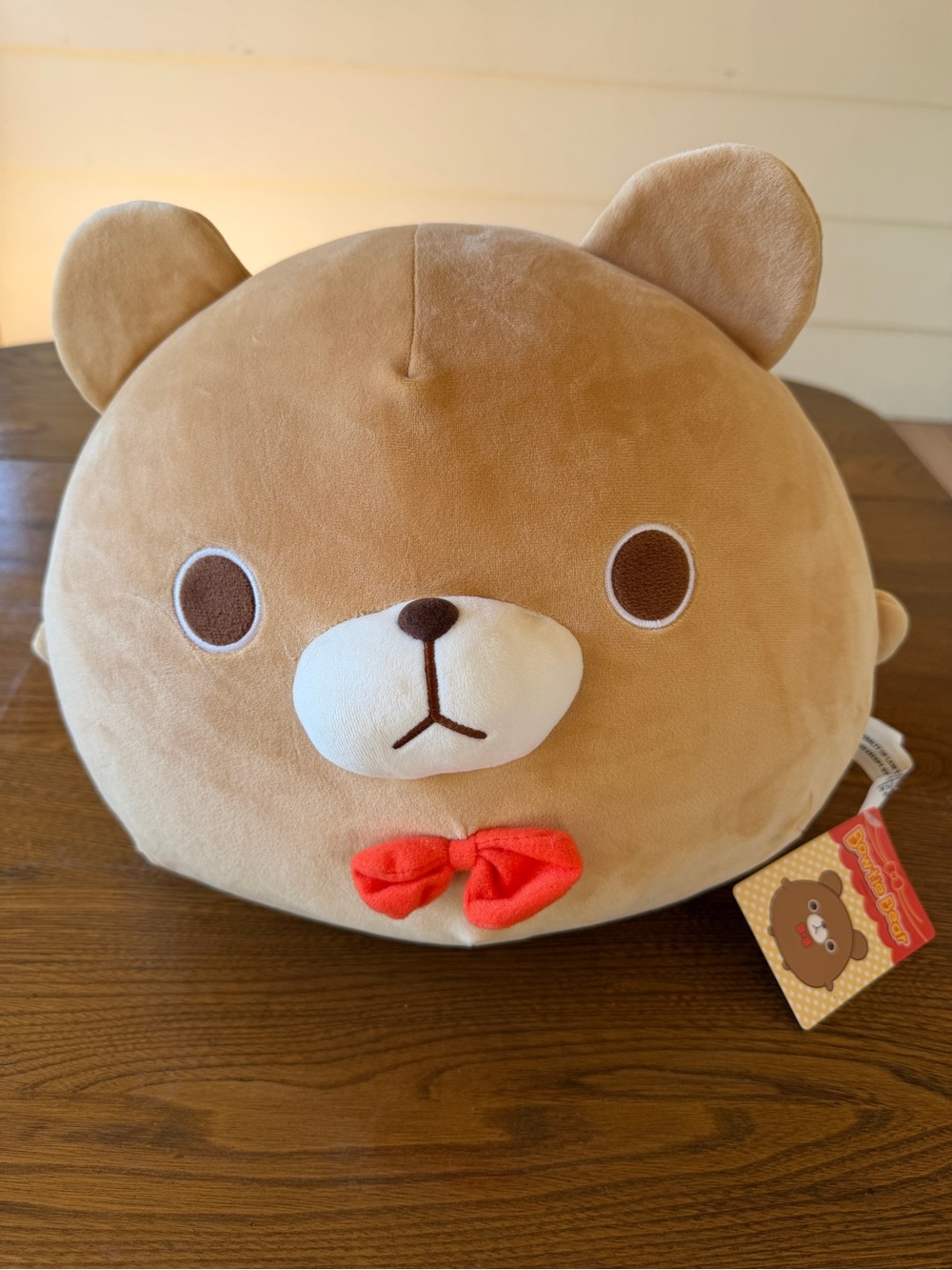 Yamani Bow Tie Bear Plush NWT 12" Kawaii Brown Bear Stuffed Animal
